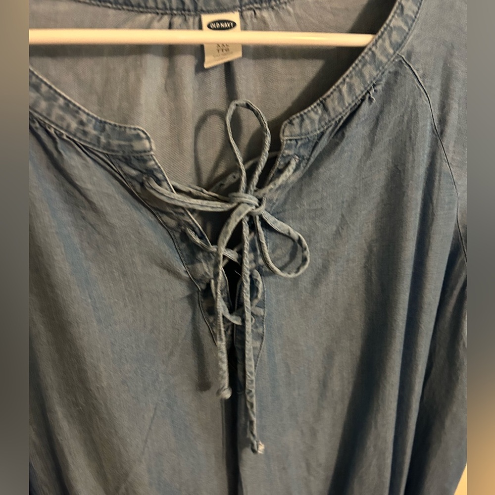 Old Navy XXL chambray tie front dress